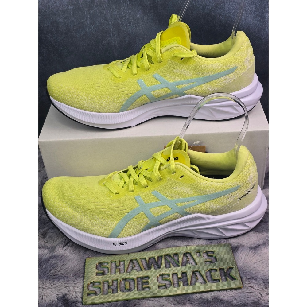 NWT ASICS DynaBlast 3 Glow Yellow and Aquamarine Women 9.5